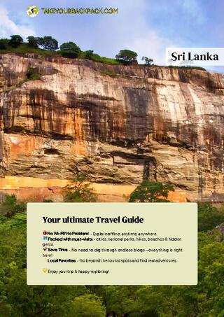 example page 0 from our offline Travel Guide for Sri Lanka